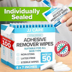 USA imported JJ CARE medical wipes for removing bandage glue