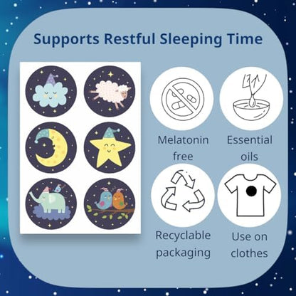 Joyful Artistry calming bedtime patches arranged neatly to show full sixty piece set