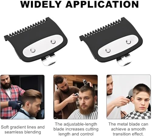 Oreutkd professional hair trimmer attachment guides side view showing the aluminum reinforcement clip.