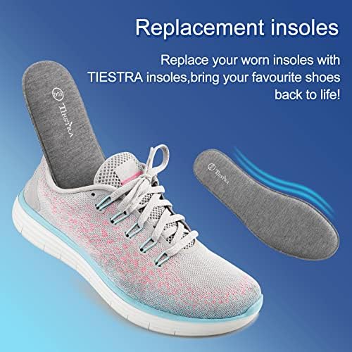 TIESTRA insoles placed inside a work boot for foot pain relief.