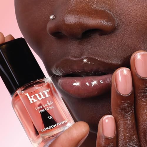 Sheer rosewater tint nail gloss application demonstration