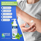 Earth's Care anti itch lotion packaging showing ingredients list and usage