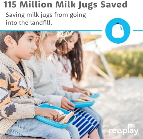 Re-Play recycled plastic plates for kids side profile