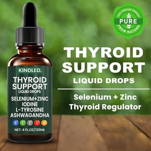 Kindled Thyroid Bloom Support liquid drops front view bottle for metabolism wellness