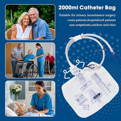 BeHerk catheter bag 3 pack retail packaging layout.