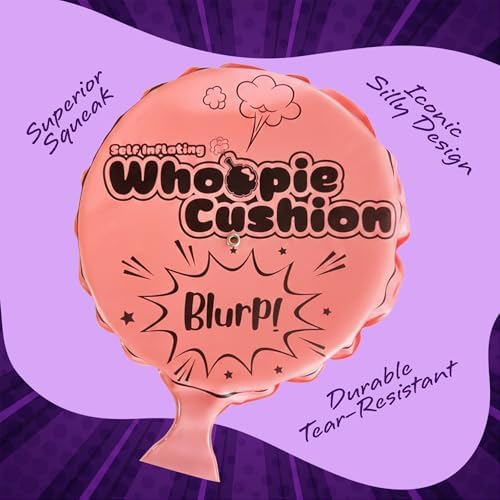 Mess-free flatulence sound joke cushion pack for kids party favors.