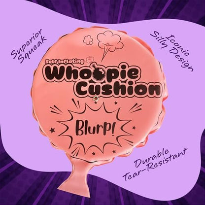 Mess-free flatulence sound joke cushion pack for kids party favors.