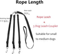 ASOCEA three way dog leash with adjustable straps for multiple pets