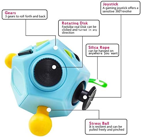WCZC anti anxiety pocket toy displaying the textured worry stone indentation and rocker switch side.