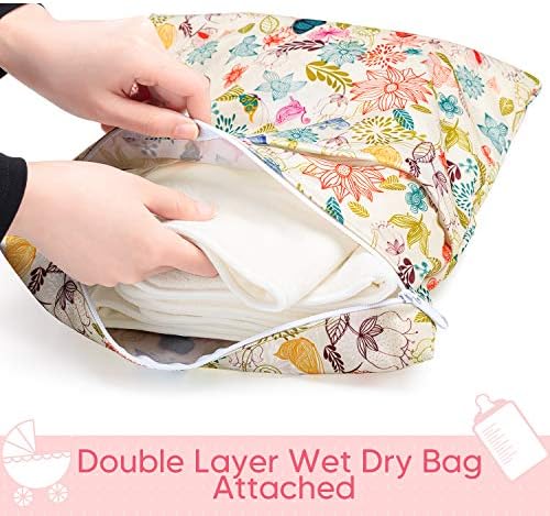 Damero diaper inserts stacked showing 5-layer thickness