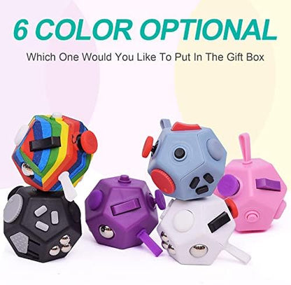 UOOEFUN pocket sized fidget block showcasing the flexible silicone rope attachment and rotation dial