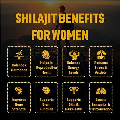 Antioxidant capsules using pure Himalayan shilajeet for men and women wellness support