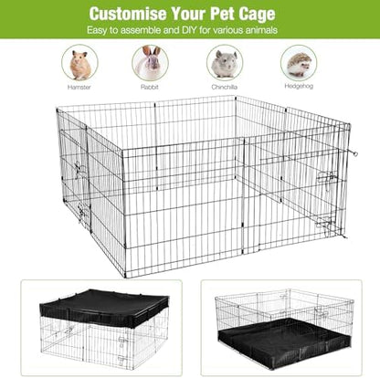 GUTINNEEN Rabbit Pet Playpen Guinea Pig Cage with Waterproof PVC Bottom Liner, Triple Fixing Cage for Rabbit, Guinea Pigs, Bunny, Hedgehog, Small Animal Indoor Playpen, 48''L x 48''W x 24''H - Image 4