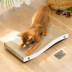 Coching cat scratcher showing unique three different scratch textures
