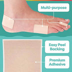 Self adhesive moleskin padding for shoe friction relief sheets.