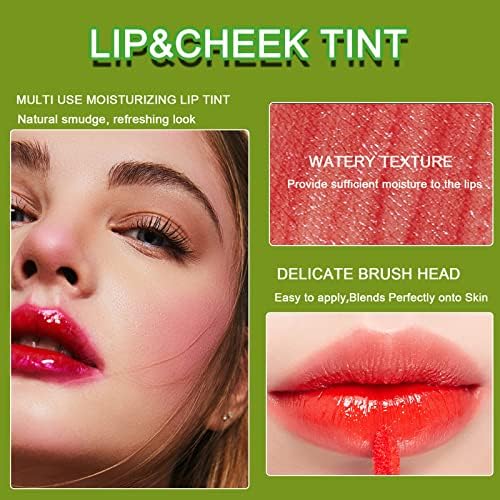 6 Colors Lip Tint Stain Set, Korean Lip Gloss, Mini Liquid Lipstick, Lip Tint Set, Lip Stain Long Lasting Waterproof, Non-Stick Cup, High Pigment, Cute Stuff, Lip Makeup - Image 6