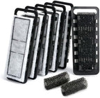 NICREW aquarium replacement cartridges with pre-filter intake sponges close up