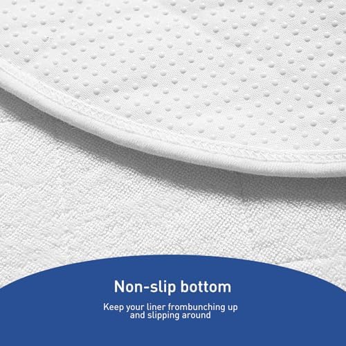 Quilted white changing pad liners spread out flat