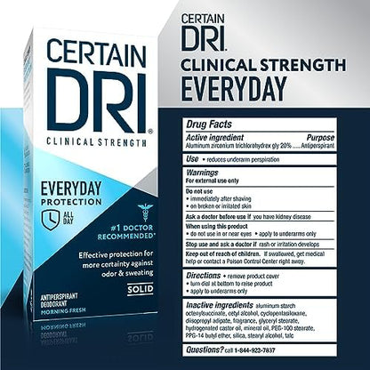 Certain Dri Everyday Strength Clinical Unisex Fresh Solid Antiperspirant, 2.6 Ounce - Image 7