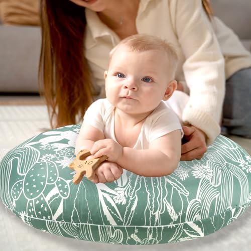 Soft cactus print nursing pillow cover for newborn babies