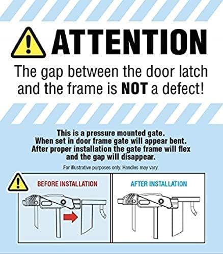 Regalo safety gate locking handle close-up