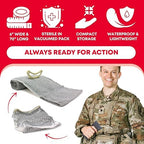 Compact emergency bandage for vehicle and hiking first aid kits
