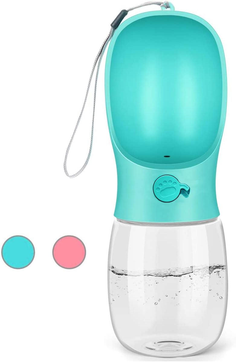 Kalimdor Dog Water Bottle, Leak Proof Portable Puppy Water Dispenser with Drinking Feeder for Pets Outdoor Walking, Hiking, Travel, Food Grade Plastic (19oz Blue) - Image 9