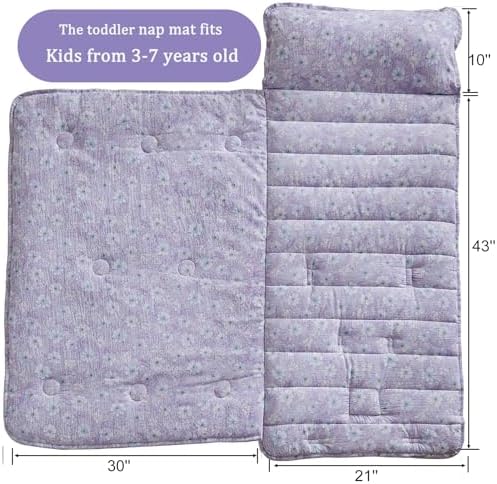 JHCHMX extra large kids sleeping mat rolled up tightly with carry handle visible