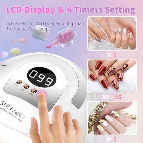 Dmjwan UV nail lamp with hand inside for curing process