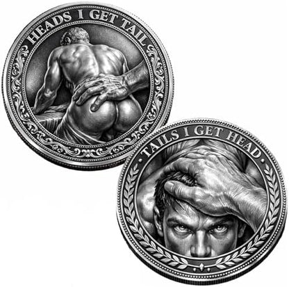 Premium gold toned Godnheart romantic anniversary gift coins packaging view