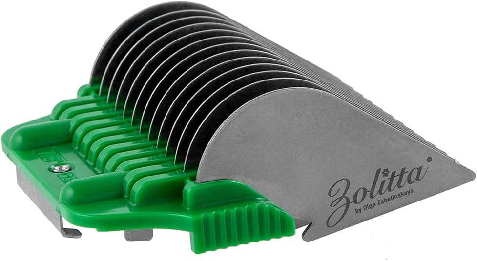Bucchelli wide attachment comb packaging for professional animal hair clippers and stylists