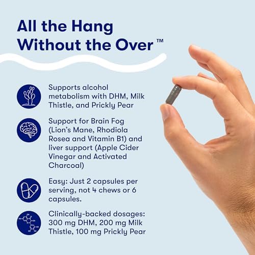 Flyby post party relief capsules with dihydromyricetin ingredient label