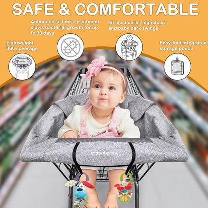 Demonstration of Youpinby cover on restaurant high chair