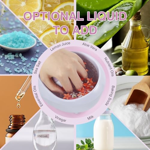 Electric Nail Soaking Bowl Manicure Bath Bowl Vibration Nail Spa Massage Nail Salon Bowl with 7 Modes for Nail Caring - Image 5