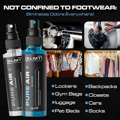 Two bottles of Blackline 16 ounce shoe deodorizer showing US-made label.