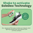 SoleDeo technology shoe spray for gym bags and workout gear