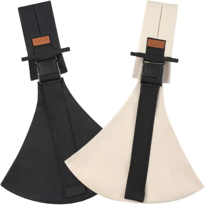 Huefain toddler baby sling carrier front view in black color