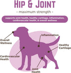 VetPro Complete advanced joint mobility chews showing dosage chart