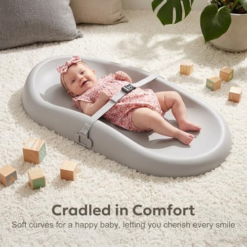 Mallify portable diaper changing cushion showing the contoured side walls for baby safety