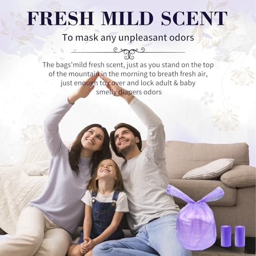 Dergik hygiene trash bags holding adult diapers securely