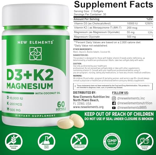 Nutritional supplement bottle showing 60 count softgels clearly