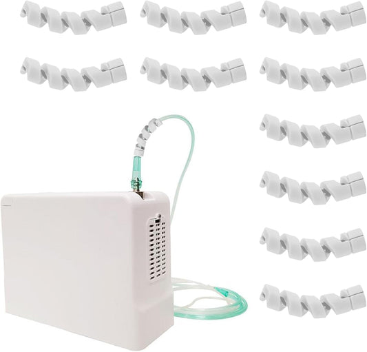 JDVBDNK 10 pack oxygen tube support crimp straightener front view for respiratory care.