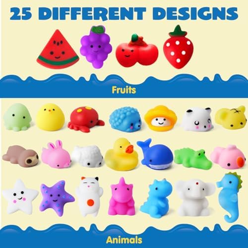Close up of soft and stretchy pocket sized kawaii animal squishies being squeezed for stress relief.
