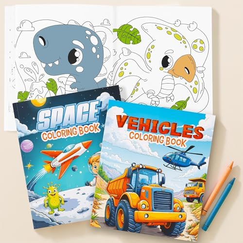ZICOTO three pack screen free learning books displaying easy to color progressive difficulty designs