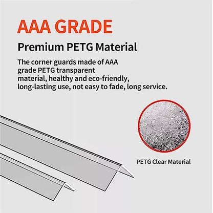 Two piece pack of Frychee shatterproof wall edge guards