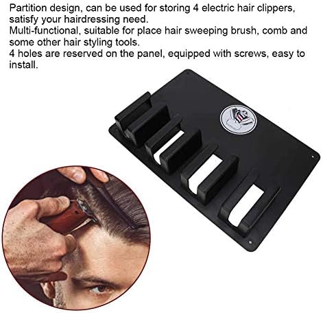Complete packaging contents of the TMISHION hairdressing tool rack including the mounting hardware screws.