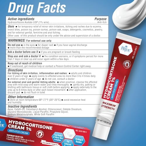 Authentic USA imported hydrocortisone cream for dermatitis and redness.