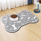 Voanos rapid absorbent pet feeding mat bone shaped
