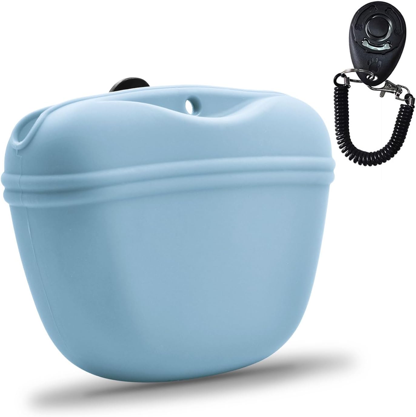 AUDWUD Silicone Dog Treat Pouch with Clicker Magnetic Closure Clip on Belt - Image 13
