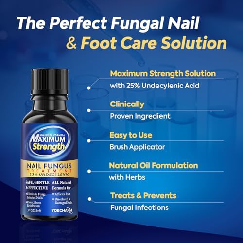 Toenail fungus treatment applicator brush and nail file for easy use